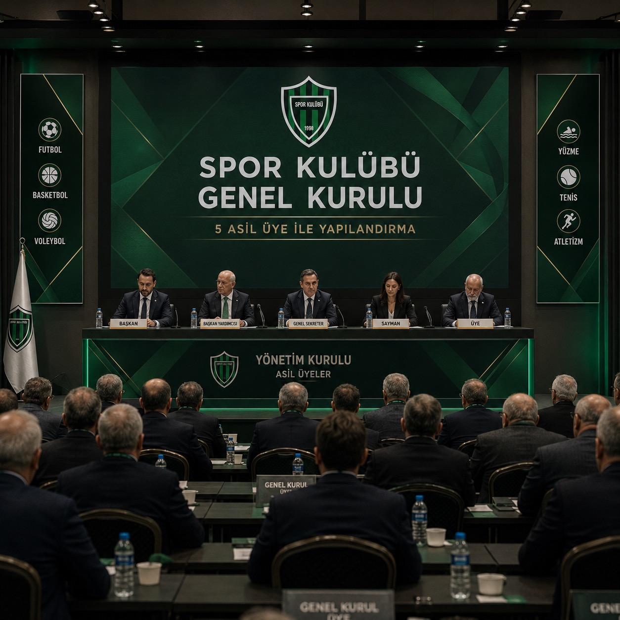 Spor kulübü yönetim ve denetim kurulu yapılandırma